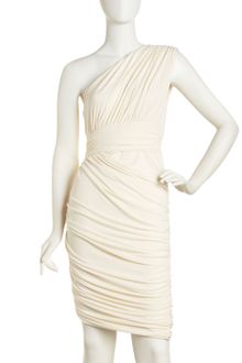 Halston Heritage One Shoulder Draped Dress - Lyst