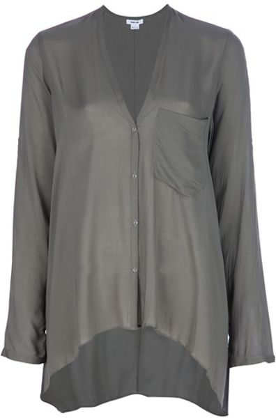 Helmut Lang Loose Shirt in Gray (grey) - Lyst