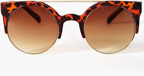 Nasty Gal Raquel Shades Tortoise in Gold - Lyst