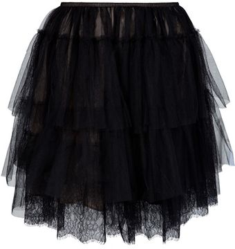 RED Valentino Layered Netted Skirt - Lyst