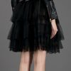 Red Valentino Layered Netted Skirt in Black - Lyst
