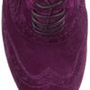 Yves Saint Laurent Suede Brogue Ankle Boots in Purple - Lyst