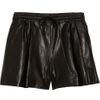 3.1 Phillip Lim Drawstring Leather Shorts in Black - Lyst