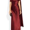 Amanda Wakeley Tie Shoulder Sequined Silk Satin Gown in Red (ruby) - Lyst