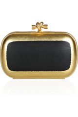 Bottega Veneta Hand Painted Waxed Leather Knot Clutch