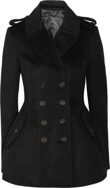 Burberry Prorsum Double breasted Wool and Cashmere blend Coat in Black - Lyst