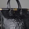 Giuseppe Zanotti Crocodile Embossed Leather Tote in Black - Lyst