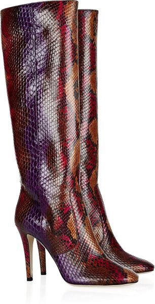 Jimmy Choo Tosca Python Knee Boots in Multicolor (multicolored) - Lyst