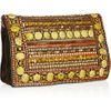 Matthew Williamson Embellished Suede Clutch in Brown (olive) - Lyst