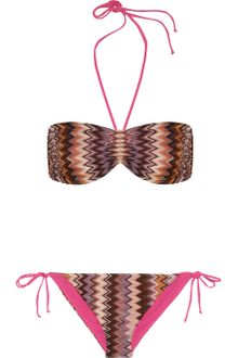 Missoni Zigzag Crochet Knit Bandeau Bikini - Lyst