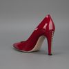 Valentino Studded Stiletto Pump in Red - Lyst