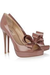 Valentino Patentleather Bow Pumps