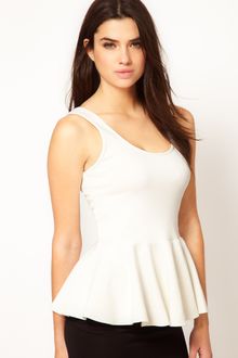 ASOS Collection  Top with Extreme Peplum in Scoop Neck - Lyst
