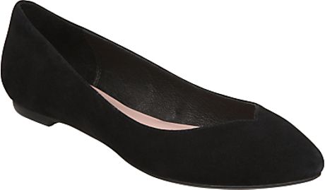 suede ballerina pumps