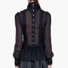 Mcq By Alexander Mcqueen Black Sheer Victorian Blouse in Black - Lyst