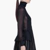 Mcq By Alexander Mcqueen Black Sheer Victorian Blouse in Black - Lyst
