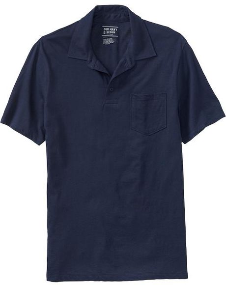 Old Navy Chestpocket Jersey Polos in Blue for Men (ink blue) | Lyst