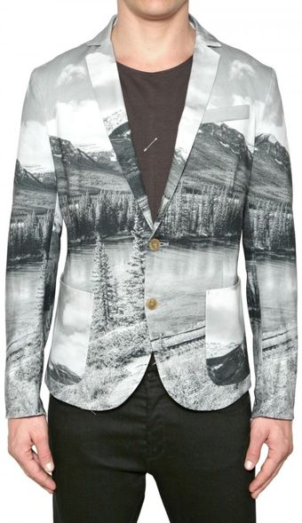 Phonz Says Black Yosemite Printed Silk Twill Jacket - Lyst