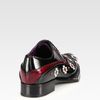 Prada Leather Flower Loafers in Black - Lyst