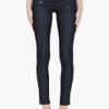 Rag & Bone Black Waxed Jeans in Black - Lyst