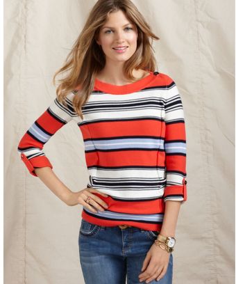 Tommy Hilfiger Kate Long Sleeve Striped Boatneck - Lyst