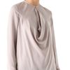 Vince Cowl Blouse in Gray - Lyst