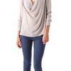 Vince Cowl Blouse in Gray - Lyst