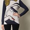 3.1 Phillip Lim The Breakup Print Sweater in Blue (navy) - Lyst