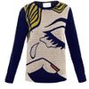 3.1 Phillip Lim The Breakup Print Sweater in Blue (navy) - Lyst