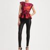 Alice + Olivia Kota Boatneck Peplum Blouse in Pink - Lyst
