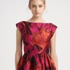 Alice + Olivia Kota Boatneck Peplum Blouse in Pink - Lyst