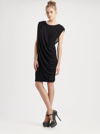Alice + Olivia Silk Cross Over Dress - Lyst
