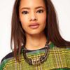 Asos Cupchain Cord Statement Necklace in Black - Lyst