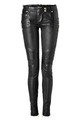 Balmain Black Studded and Patched Pants