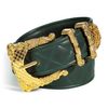Balmain  Quilted Belted with Baroque Buckle in Gold (green) - Lyst
