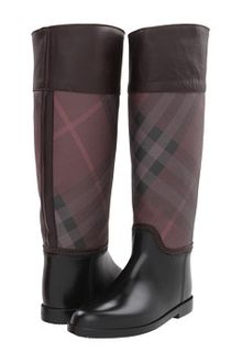 Burberry Check Panel Rain Boots - Lyst