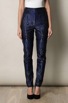 Christopher Kane Moiré Leather Stripe Trousers - Lyst