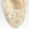 Dolce & Gabbana Semi Sheer Lace And Satin Platform Pumps in Beige (ivory) - Lyst