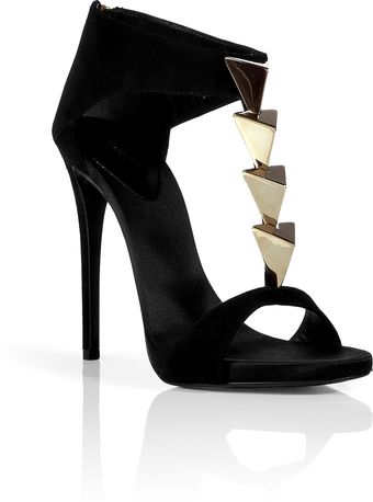 Giuseppe Zanotti Black Jewelembellished Sandals - Lyst