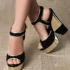 Giuseppe Zanotti Cutout Wedge Sandals in Gold (black) - Lyst