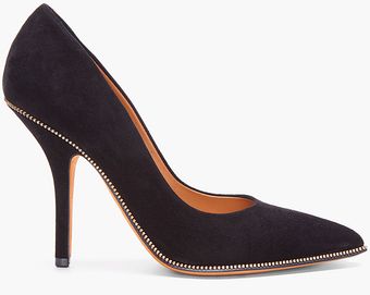 Givenchy Black Suede Zip Heels - Lyst