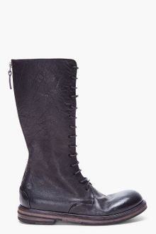 Marsell Black Calfhigh Combat Boots - Lyst