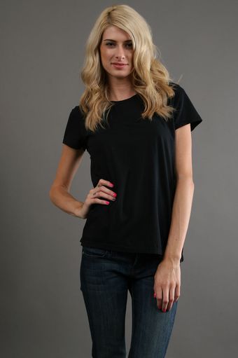 Michael Stars Crew Neck Tee in Black - Lyst