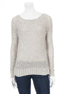 Scoop Marled Cashmere Cotton Sweater Cropped - Lyst
