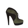 Alaïa Twotone Laceup Low Boots in Suede in Green - Lyst