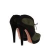 Alaïa Twotone Laceup Low Boots in Suede in Green - Lyst