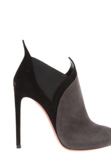 Alaïa Twotone Low Boots in Suede with Elastic Sides - Lyst