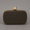 Alexander Mcqueen Skull Box Clutch in Gold (black) - Lyst