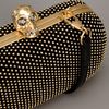 Alexander Mcqueen Skull Box Clutch in Gold (black) - Lyst