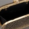 Alexander Mcqueen Skull Box Clutch in Gold (black) - Lyst
